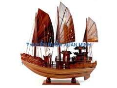 Thuyền Buồm Gỗ Mô Hình Thuyền Rồng Hạ Long | Gỗ Tràm | Thân 100cm