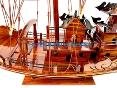 Thuyền Buồm Gỗ Mô Hình Thuyền Rồng Hạ Long | Gỗ Tràm | Thân 80cm
