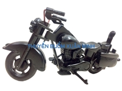 Mô Hình Xe Moto HARLEY DAVIDSON (Sơn Đen) Loại Đẹp - Gỗ Căm Xe
