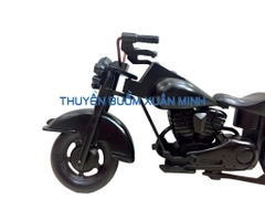 Mô Hình Xe Moto HARLEY DAVIDSON (Sơn Đen) Loại Đẹp - Gỗ Căm Xe