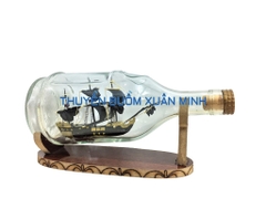 Mô Hình Thuyền Gỗ Trong Chai Rượu Hennessy VSOP - L4