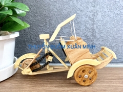Mô Hình Xe Xích Lô Trang Trí | Size Lớn 28cm (Gỗ Tự Nhiên)