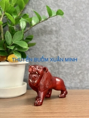 Cặp Tượng Sư Tử Gỗ Phong Thuỷ L2 | Gỗ Tràm nguyên khối | Size Trung