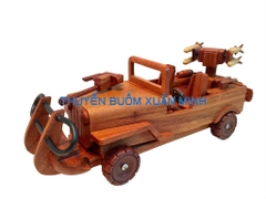 Mô Hình Xe Jeep Gỗ Trang Trí | Gỗ Căm Xe | Dài 26cm