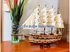Mô Hình Thuyền Buồm Gỗ Phong Thuỷ Jylland (Tàu Chiến Cổ Đan Mạch) | Loại Tiêu Chuẩn - Gỗ Xoan Đào | Thân 40cm