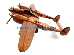 Mô Hình Máy Bay Tiêm Kích Lockheed P-38 Trang Trí | Gỗ Tràm tự nhiên | Size Lớn