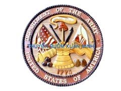Logo Lục Quân Hoa Kỳ - Tranh Gỗ Ghép Treo Tường