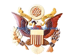 Logo E PLURIBUS UNUM - Tranh Gỗ Ghép Treo Tường