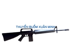 Mô Hình Súng Trường M16 (Sơn Đen) Tỷ Lệ 1:1 | Gỗ Căm Xe | Dài 100cm