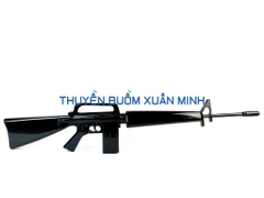 Mô Hình Súng Trường Gỗ M16 | Tỷ Lệ Như Thật | Dài 100cm (Sơn Đen)