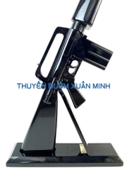 Mô Hình Súng Trường Gỗ M16 | Tỷ Lệ Như Thật | Dài 100cm (Sơn Đen)