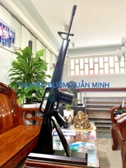 Mô Hình Súng Trường M16 (Sơn Đen) Tỷ Lệ 1:1 | Gỗ Căm Xe | Dài 100cm