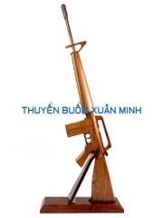 Mô Hình Súng Trường Gỗ M16 | Tỷ Lệ Như Thật | Dài 100cm