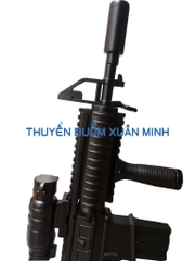 Mô Hình Súng Trường M4 Carbine (Sơn Đen) Tỷ Lệ 1:1 | Gỗ Căm Xe | Dài 75cm