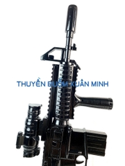 Mô Hình Súng Trường Gỗ AR15 | Tỷ Lệ Như Thật | Dài 75cm (Sơn Đen)
