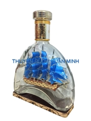 Mô Hình Thuyền Gỗ Trong Chai Rượu MARTELL X.O - A2