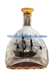 Mô Hình Thuyền Gỗ Trong Chai Rượu MARTELL X.O - A5