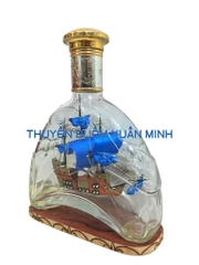 Mô Hình Thuyền Gỗ Trong Chai Rượu MARTELL X.O - A6