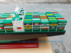 Mô Hình Tàu Chở Hàng Tàu Container EVERGREEN - Gỗ Tự Nhiên - Dài 70cm - Chuẩn xuất khẩu