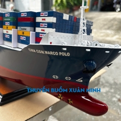 Mô Hình Tàu Chở Hàng Tàu Container CMA CGM - Gỗ Tự Nhiên - Dài 100cm - Chuẩn xuất khẩu