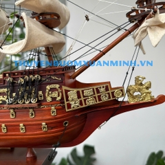 Mô Hình Thuyền Chiến Hạm Hoàng Gia Sovereign Of The Seas - Thuyền chiến cổ nước Anh - chuẩn Xuất Khẩu - Gỗ Căm Xe - Dài 48cm