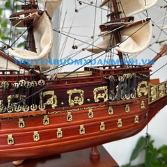 Mô Hình Thuyền Chiến Hạm Hoàng Gia Sovereign Of The Seas - Thuyền chiến cổ nước Anh - chuẩn Xuất Khẩu - Gỗ Căm Xe - Dài 48cm