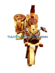 Mô Hình Xe Moto Gỗ HARLEY SIDECAR Trang Trí | Loại Tiêu Chuẩn | Size Lớn