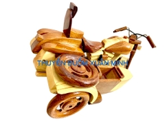 Mô Hình Xe Moto Gỗ HARLEY SIDECAR Trang Trí | Loại Tiêu Chuẩn | Size Lớn