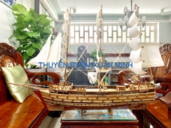 Mô Hình Thuyền Buồm Gỗ Phong Thuỷ Napoleon (Tàu Chiến Cổ Pháp) | Loại Tiêu Chuẩn - Gỗ Xoan Đào | Thân 80cm