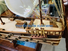 Mô Hình Thuyền Buồm Gỗ Phong Thuỷ Napoleon (Tàu Chiến Cổ Pháp) | Loại Tiêu Chuẩn - Gỗ Xoan Đào | Thân 80cm