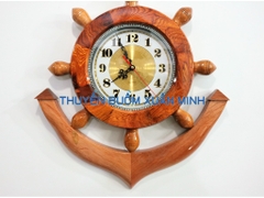 Mô Hình Mỏ Neo Tàu Gỗ Đồng Hồ Treo Tường | Gỗ Cẩm Lai | Size 50cm