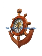 Mô Hình Mỏ Neo Tàu Gỗ Đồng Hồ Treo Tường | Gỗ Cẩm Lai | Size 50cm