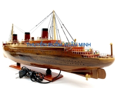 Mô Hình Du Thuyền Đại Dương SS NORMANDIE (Đèn LED Màu) | Gỗ Tự Nhiên | Thân 80cm