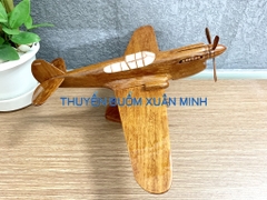 Mô Hình Máy Bay Tiêm Kích Curtiss P40 Trang Trí | Gỗ Căm Xe tự nhiên | Size Lớn