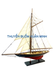 Mô Hình Du Thuyền Gỗ Phong Thuỷ Defender (Loại Đẹp) | Gỗ Tự Nhiên | Thân 50cm