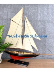 Mô Hình Du Thuyền Gỗ Phong Thuỷ Defender (Loại Đẹp) | Gỗ Tự Nhiên | Thân 50cm