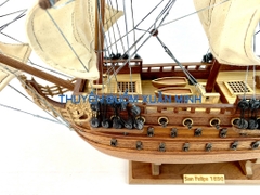 Mô Hình Thuyền Chiến Hạm Hoàng Gia San Felipe (Tàu Cổ Chiến Hạm Tây Ban Nha) | Hàng Xuất Khẩu - Gỗ Căm Xe | Thân 43cm