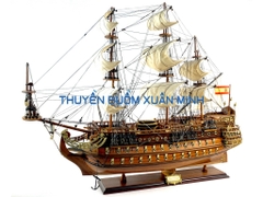 Mô Hình Thuyền Chiến Hạm Hoàng Gia San Felipe (Tàu Cổ Chiến Hạm Tây Ban Nha) | Hàng Xuất Khẩu - Gỗ Căm Xe | Thân 80cm