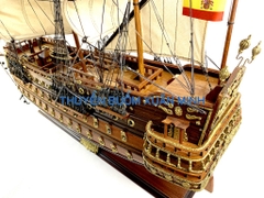 Mô Hình Thuyền Chiến Hạm Hoàng Gia San Felipe (Tàu Cổ Chiến Hạm Tây Ban Nha) | Hàng Xuất Khẩu - Gỗ Căm Xe | Thân 80cm