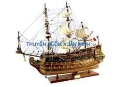 Mô Hình Thuyền Chiến Hạm Hoàng Gia Soleil Royal (Tàu Cổ Chiến Hạm Pháp) | Hàng Xuất Khẩu - Gỗ Căm Xe | Thân 80cm