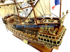 Mô Hình Thuyền Chiến Hạm Hoàng Gia Soleil Royal (Tàu Cổ Chiến Hạm Pháp) | Hàng Xuất Khẩu - Gỗ Căm Xe | Thân 80cm