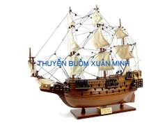 Mô Hình Thuyền Chiến Hạm Hoàng Gia Sovereign Of The Seas (Tàu Cổ Chiến Hạm Anh Quốc) | Hàng Xuất Khẩu - Gỗ Căm Xe | Thân 46cm