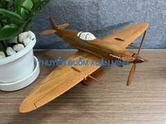 Mô Hình Máy Bay Tiêm Kích Spitfire Trang Trí | Gỗ Căm Xe tự nhiên | Size Lớn