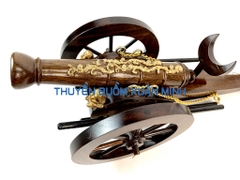 Mô Hình Xe Súng Pháo Kê Rượu Trang Trí | Gỗ Muồng Đen | Dài 52cm