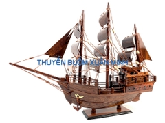 Thuyền Buồm Gỗ Mô Hình Tàu Đánh Cá Thái Lan -Loại Đẹp - Gỗ Cẩm Lai - Thân 40cm