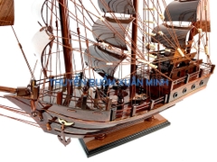 Thuyền Buồm Gỗ Mô Hình Tàu Đánh Cá Thái Lan (Loại Đẹp) | Gỗ Cẩm Lai | Thân 60cm