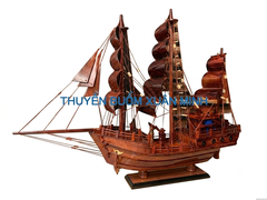 Thuyền Buồm Gỗ Mô Hình Tàu Đánh Cá Thái Lan (Loại Đẹp) | Gỗ Cẩm Lai | Thân 60cm