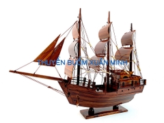 [55cm] Thuyền Buồm Gỗ Mô Hình Tàu Đánh Cá Thái Lan - Gỗ Tràm - Thân tàu 40cm