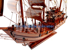 Thuyền Buồm Gỗ Mô Hình Tàu Đánh Cá Thái Lan (Loại Tiêu Chuẩn) | Gỗ Tràm | Thân 60cm