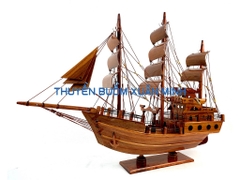 Thuyền Buồm Gỗ Mô Hình Tàu Đánh Cá Thái Lan (Loại Đẹp) | Gỗ Tràm | Thân 60cm